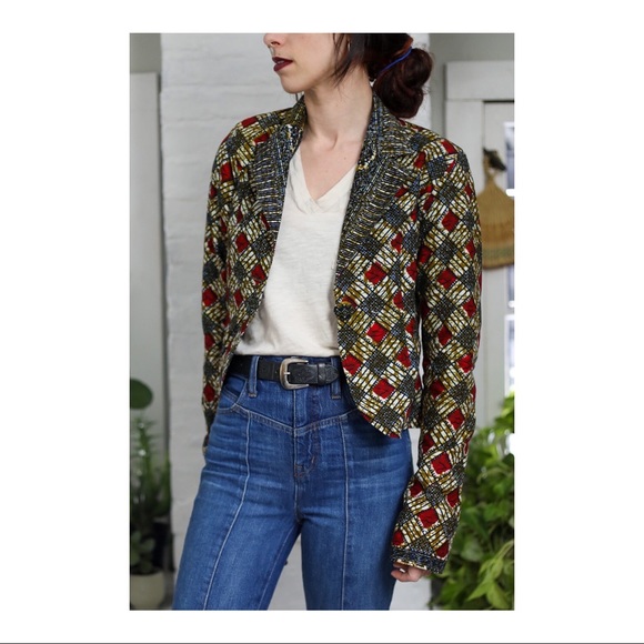 patterned blazer